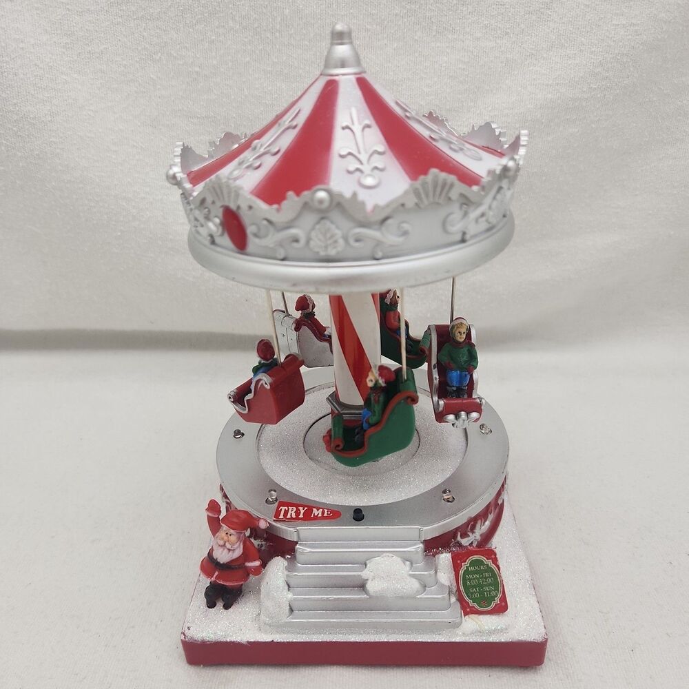 House Sky Sleds Mini 8" Pan Asian Creations Musical Carousel Carnival Light Up